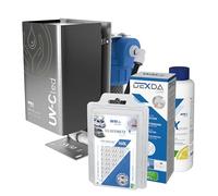 WM aquatec UV-8 steel KLW160 Solution complète d'hygiène de l'eau pour camping-cars, caravanes et bateaux - Entretien du système d'eau douce avec préfiltre à charbon actif et désinfection LED UV-C