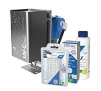 WM aquatec UV-8 steel KLW60 | Solution complète d'hygiène de l'eau pour camping-cars, caravanes et bateaux | Entretien du système d'eau douce avec préfiltre à charbon actif et désinfection LED UV-C |