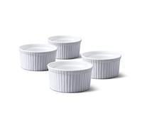 WM Bartleet & Sons 1750 Lot de 4 ramequins traditionnels en porcelaine Ø 8,5 cm - Blanc - TSET40
