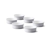 WM Bartleet & Sons 1750 Lot de 6 mini ramequins traditionnels en porcelaine Ø 6,5 cm avec - Blanc - TSET43