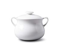 WM Bartleet & ‿Sons 1750 T411 Bol à soupe et ragoût en porcelaine avec couvercle Blanc 500 ml