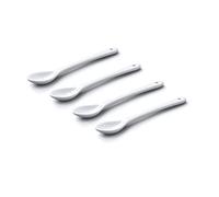 WM Bartleet & Sons 1750 TSET150 Lot de 4 cuillères à condiment en porcelaine pour confiture, sucre et sauces 15 cm - Blanc