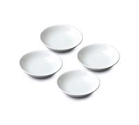 Wm Bartleet & Sons Lot de 4 mini plats à sushis/soja et condiments en porcelaine Blanc 10 cm