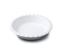 Wm Bartleet & Sons Plat à tarte rond en porcelaine avec bord cranté, blanc, 27cm