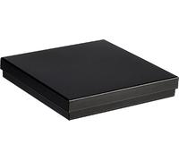 wm Homebase Boîte à bijoux noire - Emballage polyvalent en plastique bio (respectueux de l'environnement) - 16 x 16 cm