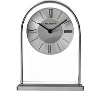 Wm.Widdop Chrom & Holzfurnier Mantle Clock WD2090 (Taille unique) (Silber)