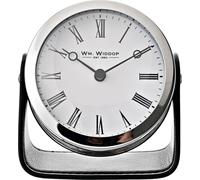 Wm. Widdop Horloge de cheminée argentée sur support WD2131 (Taille unique) (Noir)