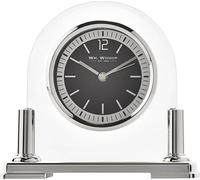 Wm.Widdop Horloge de cheminée en verre lunette argentée & support WD2047 (Taille unique) (Argent)