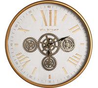 Wm Widdop Horloge murale blanche avec engrenages mobiles et cadre en plastique 45cm WD2317 (Taille unique) (Blanc)