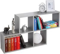 Wm051-Pl Wall-Mounted Shelf Storage Unit 100 X 53 X 20 Cm Grey