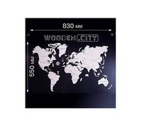 [WM502] Wooden City Carte du monde en bois puzzle 3D - 83x55cm