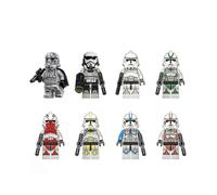 (WM6037)8 X Star Wars Echo Jesse Rex Five Waxwork Shadow Soldier Desert Soldier Boiling Figures 501st Clone Troopers 25-26s