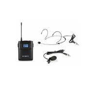 Vonyx Microphones sans fil WM60B UHF 16 canaux – 1 micro casque & 1 micro cravate