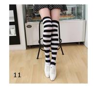 WMAMBZNDHP 1 Ensemble de Chaussettes en Coton for Femmes et Filles, Longues Rayures au-Dessus du Genou, imprimées, Cuisses Hautes, Gants à Manches, Doux Mignons, Grande Taille(1pc Socks)