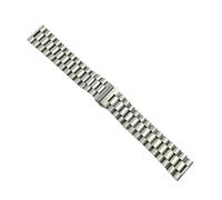 WMAMBZNDHP 10 12 13 14 16 17 18 19 20 21 22mm bracelet de montre en acier inoxydable solide incurvé + tête plate bracelet universel boucle pliante(Silver,20mm)