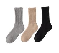 WMAMBZNDHP 3 Paires de Chaussettes d'hiver en Laine for Hommes, épaisses, Chaudes, Couleur Unie, résistantes au Froid, Neige Cachemire for(S22)