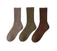 WMAMBZNDHP 3 Paires de Chaussettes d'hiver en Laine for Hommes, épaisses, Chaudes, Couleur Unie, résistantes au Froid, Neige Cachemire for(S7)