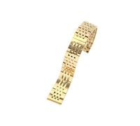 WMAMBZNDHP Bracelet de montre en acier inoxydable, 14MM 16MM 18MM 19MM 20MM, adapté au Bracelet de montre TISSOT 1853 T41 T17, argent, or Rose(06-Golden,16mm)