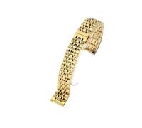 WMAMBZNDHP Bracelet de montre en acier inoxydable, 14MM 16MM 18MM 19MM 20MM, adapté au Bracelet de montre TISSOT 1853 T41 T17, argent, or Rose(07-Golden,16mm)