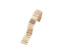 WMAMBZNDHP Bracelet de montre en acier inoxydable, 14MM 16MM 18MM 19MM 20MM, adapté au Bracelet de montre TISSOT 1853 T41 T17, argent, or Rose(06-Rose,14mm)