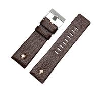 WMAMBZNDHP Bracelet de montre for hommes, 22mm, 24mm, 26mm, 28mm, 30mm, bracelet noir, boucle en acier inoxydable, DZ7271 7312 7350(White,28mm)