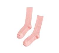 WMAMBZNDHP Chaussettes Hautes for Filles du lycée, Amples, Couleurs Unies, Double Aiguilles, Tricot en Coton, Longues Chaussettes for Femmes(Pink)