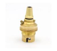 WMAMBZNDHP Douille de lampe traditionnelle en métal avec terre et baïonnette B22, anneaux d'abat-jour, douille vintage laiton massif(Raw Brass)