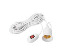 WMAMBZNDHP Douille de lampe universelle E27 à vis avec interrupteur, longueur ligne 3 10 m, adaptateur douille LED, rallonge câble d'alimentation(10m wire)