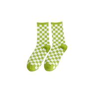 WMAMBZNDHP Femmes Chaussettes Damier Rue Mode Noir Blanc carrés Motif Plaid nouveauté Skateboard drôle Coton for Fille(4)