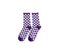 WMAMBZNDHP Femmes Chaussettes Damier Rue Mode Noir Blanc carrés Motif Plaid nouveauté Skateboard drôle Coton for Fille(7)