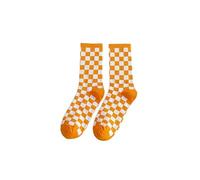 WMAMBZNDHP Femmes Chaussettes Damier Rue Mode Noir Blanc carrés Motif Plaid nouveauté Skateboard drôle Coton for Fille(5)