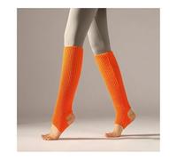 WMAMBZNDHP Jambières d'hiver for Femmes, Couvre-Jambes for Filles, for Gymnastique, Fitness, Danse Latine, Ballet, Yoga, Chaussettes Amples, Bas Longs(Pumpkin Oranges)