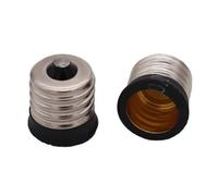WMAMBZNDHP Lot de 2 douilles lampe E17 vers E14, convertisseur douille à vis for éclairage LED, tête halogène économie d'énergie(Black)