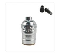 WMAMBZNDHP Lot de 4 douilles lampe rétro antiques E26/E27 en aluminium, à vis for ampoules LED, adaptateur couleurs(Silver)