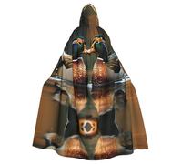 WMASTNjgdA Beau reflet, portrait de couple d'animaux, poncho châle unique obscurité - Couverture portable personnalisable pour femme, accessoire de costume parfait pour Halloween, chevalier, Akatsuki
