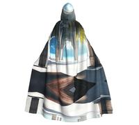 WMASTNjgdA Beautiful house in the morning Poncho châle unique Darkness - Couverture portable personnalisable pour femme, accessoire de costume parfait pour Halloween, chevalier, Akatsuki et plus