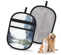 WMASTNjgdA Gant d'épilation réutilisable A Stone Falling from the Sky | Gant électrostatique élégant pour poils de chien et chat | Outil de toilettage doux et de nettoyage de meubles pour canapé