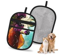 WMASTNjgdA Gant d'épilation réutilisable moitié humain, moitié Angus Bull | Gant électrostatique élégant pour poils de chien et chat | Outil de toilettage doux et de nettoyage de meubles pour canapé