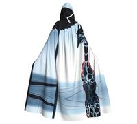 WMASTNjgdA Giraffe Poncho châle unique Darkness - Couverture portable personnalisable pour femme, accessoire de costume parfait pour Halloween, chevalier, Akatsuki et plus encore
