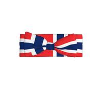 WMASTNjgdA Joli bandeau avec nœud pour bébé - Designs personnalisés uniques pour les nourrissons filles, nœuds en polyester doux, parfaits pour les bébés de 0 à 6 mois, drapeau norvégien