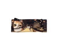 WMASTNjgdA Joli bandeau avec nœud pour bébé - Designs personnalisés uniques pour les nourrissons filles, nœuds nouveau-nés en polyester doux, parfaits pour les 0 à 6 mois, un joli chat tigré steampunk