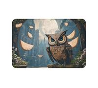 WMASTNjgdA Paillasson personnalisé unique avec motif de chouette mignon - Paillasson d'entrée pour une utilisation en intérieur et en extérieur - Tapis de bienvenue personnalisé avec matériau en