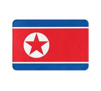 WMASTNjgdA Paillasson personnalisé unique avec motif drapeau de la Corée du Nord - Paillasson pour une utilisation en intérieur et en extérieur - Tapis de bienvenue personnalisé avec matériau en