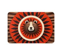 WMASTNjgdA Paillasson personnalisé unique avec motif ours marron - Paillasson d'entrée pour une utilisation en intérieur et en extérieur - Tapis de bienvenue personnalisé avec matériau en polyester