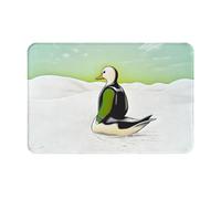WMASTNjgdA Paillasson personnalisé unique Jacob Duck on the Beach - Paillasson pour une utilisation en intérieur et en extérieur - Tapis de bienvenue personnalisé avec matériau en polyester durable et
