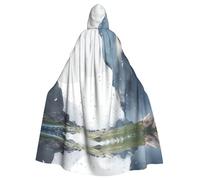 WMASTNjgdA Poncho châle unique « A stone falling from the sky » - Couverture portable personnalisable pour femme, accessoire de costume parfait pour Halloween, chevalier, Akatsuki et plus encore