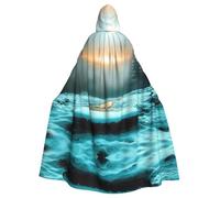 WMASTNjgdA Poncho châle unique Darkness The Snow Capped Mountains at Sunrise - Couverture portable personnalisable pour femme, accessoire de costume parfait pour Halloween, chevalier, Akatsuki, et