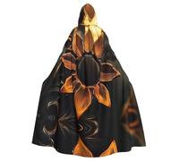 WMASTNjgdA Poncho châle unique en métal rouillé et tournesols - Couverture portable personnalisable pour femme, accessoire de costume parfait pour Halloween, chevalier, Akatsuki et plus encore