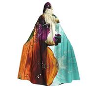 WMASTNjgdA Poncho châle unique moitié humain, moitié Angus Bull - Couverture portable personnalisable pour femme, accessoire de costume parfait pour Halloween, chevalier, Akatsuki, et plus encore