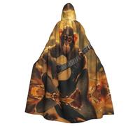 WMASTNjgdA Poncho châle unique pour jouer de la guitare - Couverture portable personnalisable pour femme, accessoire de costume parfait pour Halloween, chevalier, Akatsuki et plus encore